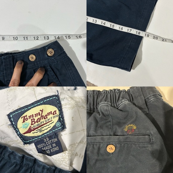 Vintage Tommy bahama men’s navy cotton shorts size 33. - Picture 6 of 12